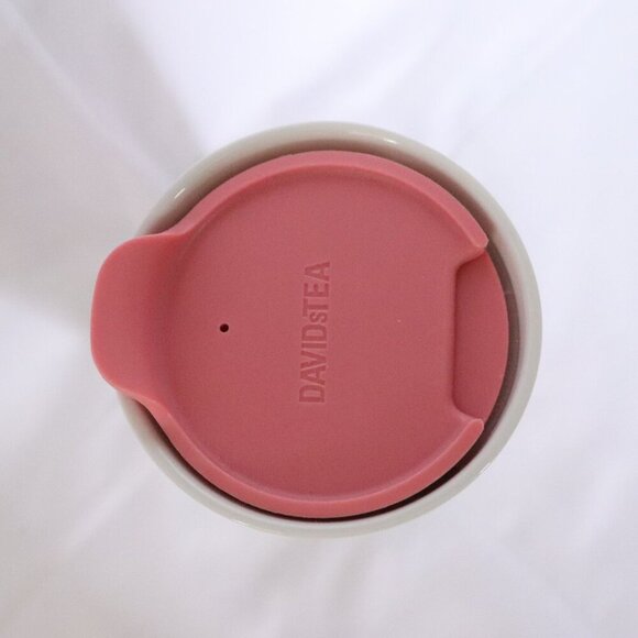 David's Tea Pink‎ Flamingo Holiday Christmas Ceramic BPA Free Travel Mug - Picture 3 of 7